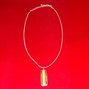 Necklace with green stone